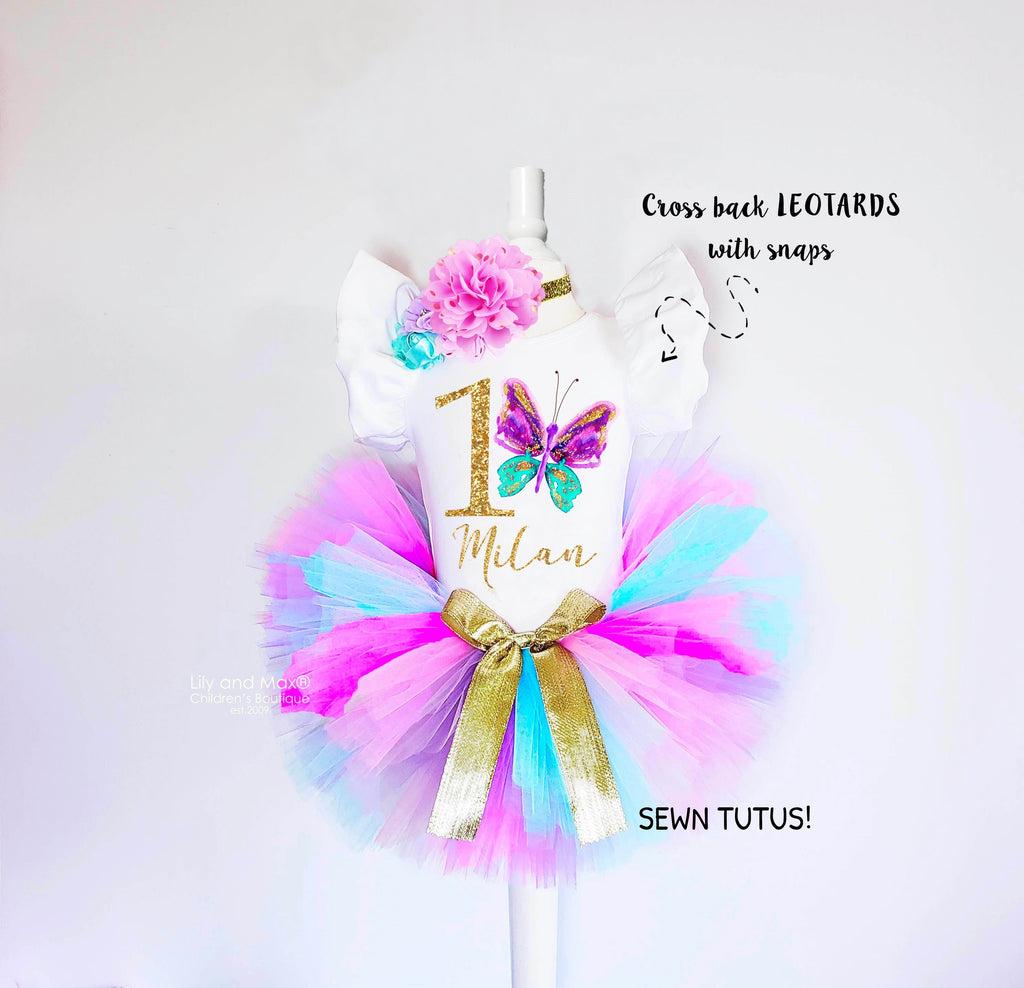 Butterfly birthday Tutu Outfit