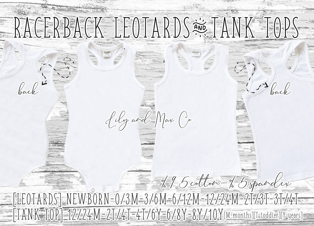 RACERBACK tank tops & LEOTARDS