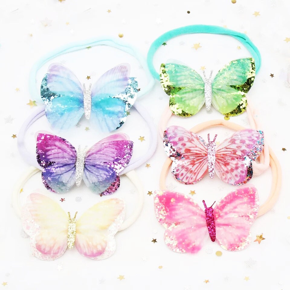 6-pack Butterfly headbands
