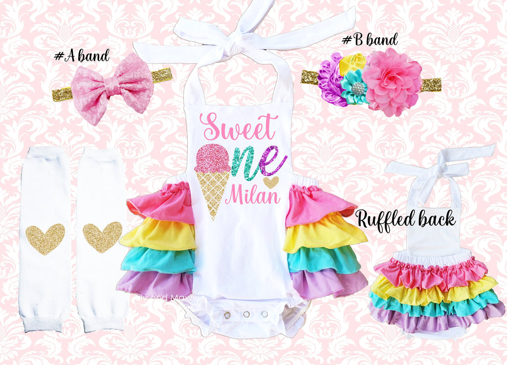 1st birthday ice cream girl Outfit